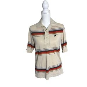 Vintage 70s Hang Ten Striped Polo Shirt Stranger Things Men's M